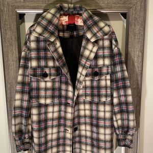 oversized flannel coat
